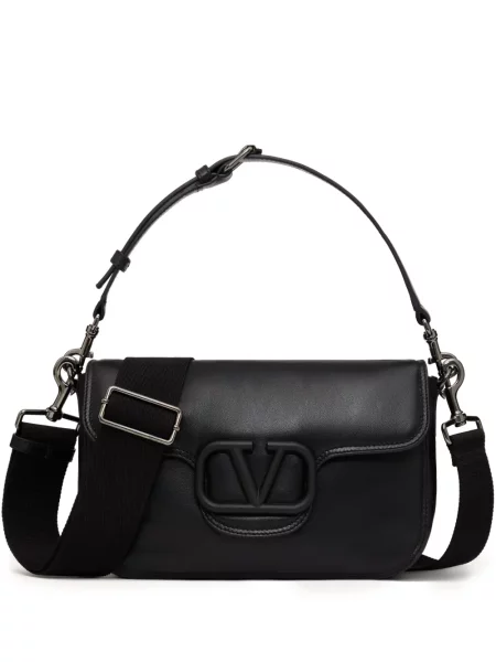 Geantă Valentino Garavani din piele negru