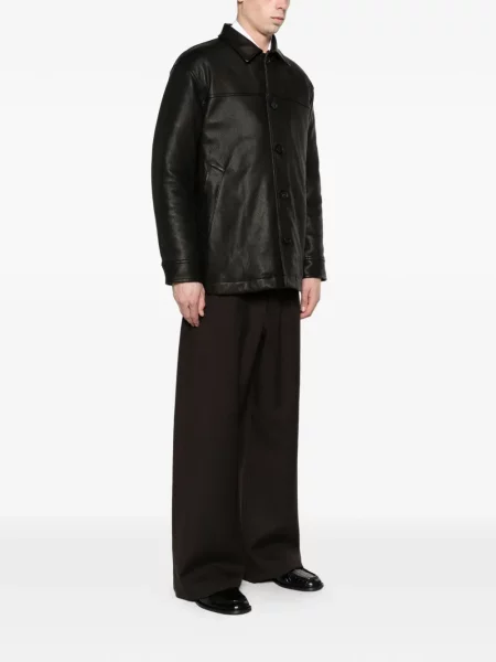Δερμάτινο μπουφάν Comme Des Garçons Homme Plus μαύρο