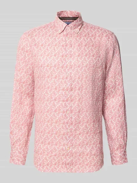 Koszula lniana o kroju slim fit z czystego lnu Christian Berg Men