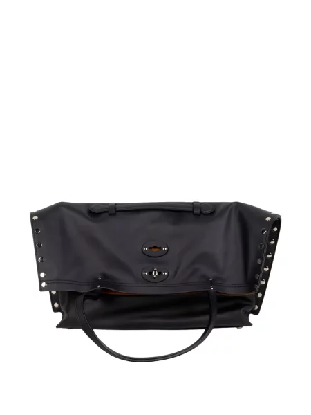 Kožená shopper kabelka Zanellato černá
