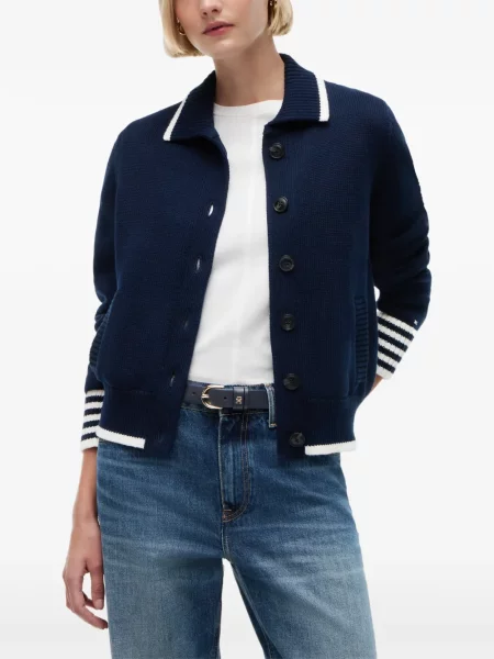 Kardigán Tommy Hilfiger autogrammal kék