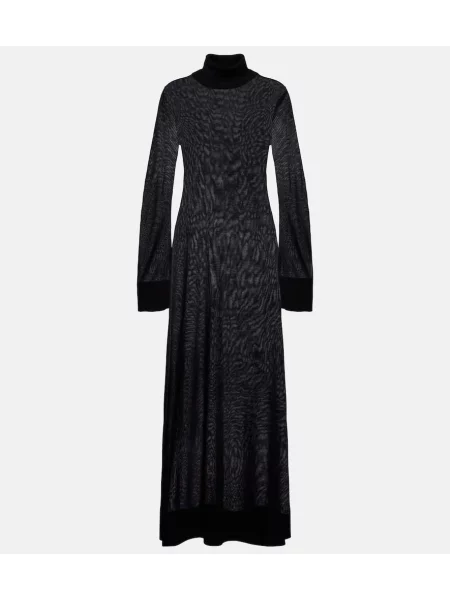 Rochie maxi Toteme tricotate de costum negru