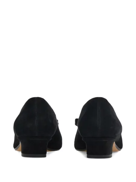 Pantofi cu toc Ferragamo cu funde negru