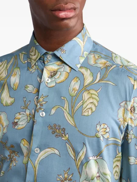 Cămașă Etro cu model floral cu imagine albastru