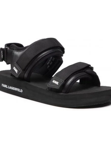 Szandál KARL LAGERFELD Black Lthr fekete