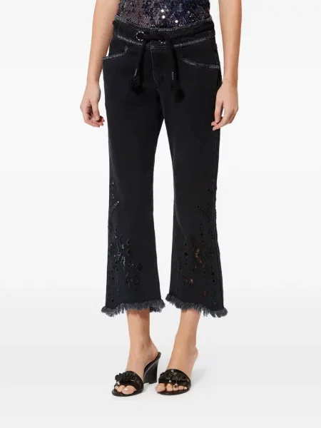 Blugi Isabel Marant cu franjuri negru