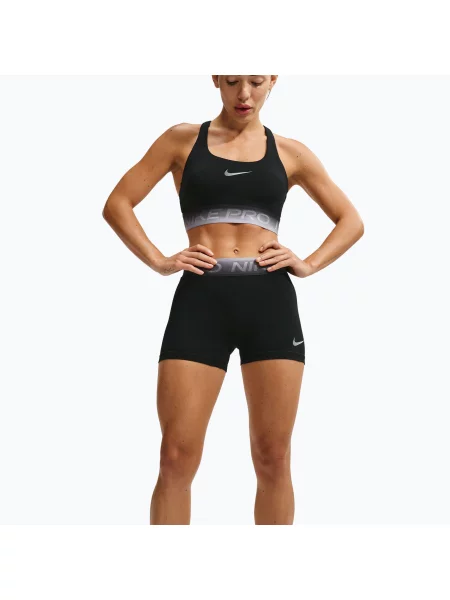 Pantaloni scurți de antrenament pentru femei Nike Pro black/ghost negru