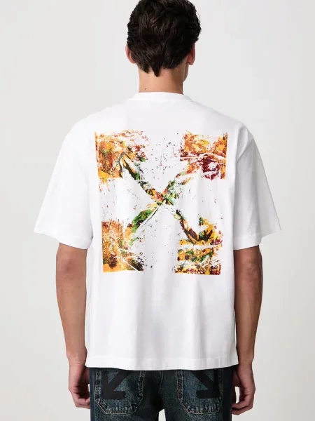 Off-White Spices Arrow Skate tricou din pentru bărbați alb