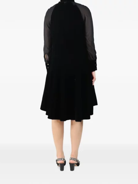 Rochie Me+em de catifea asimetrică negru