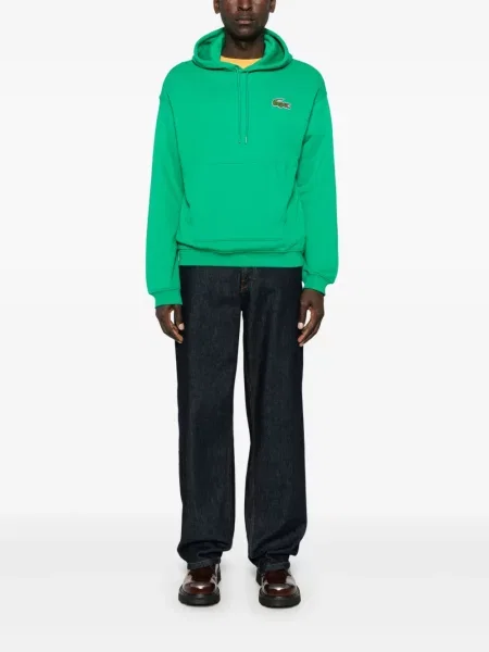 Hanorac cu glugă Lacoste verde