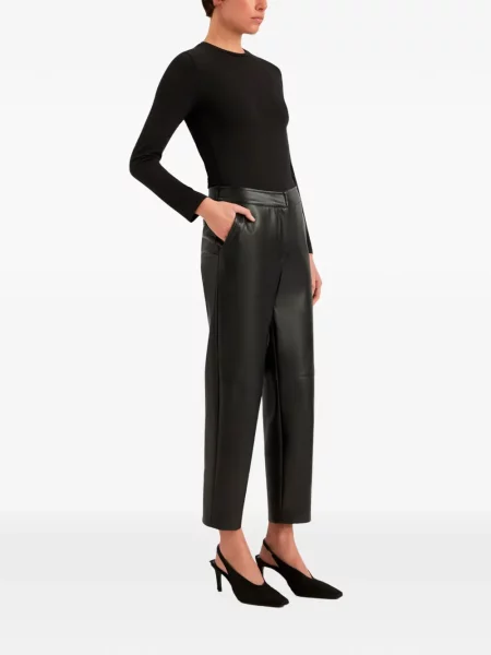 Pantaloni Alpha Studio din piele negru