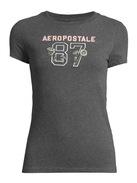 AÉROPOSTALE Tričko žlutá / tmavě šedá / růžová bílá
