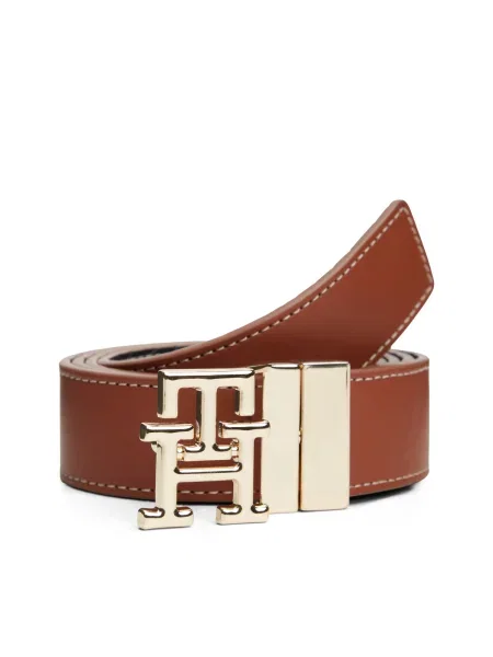 TOMMY HILFIGER Remen smeđa / zlatna crna