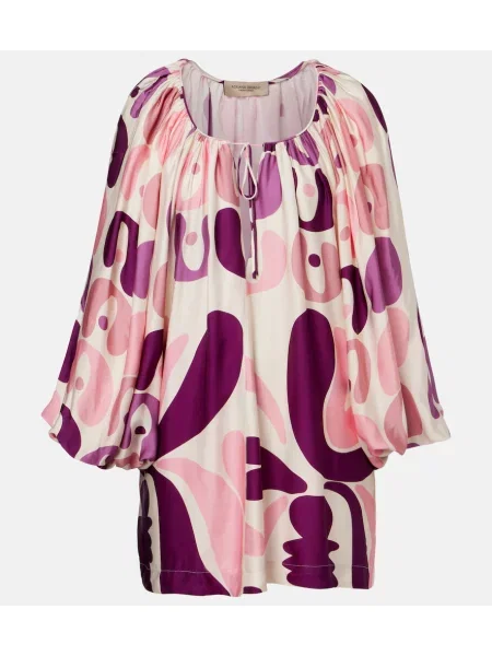 Satynowa sukienka Adriana Degreas z nadrukiem