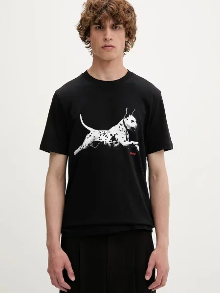 HUGO Tricou Dirunn negru