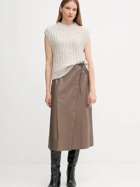 Спідниця OUI midi розкльошена коричневий