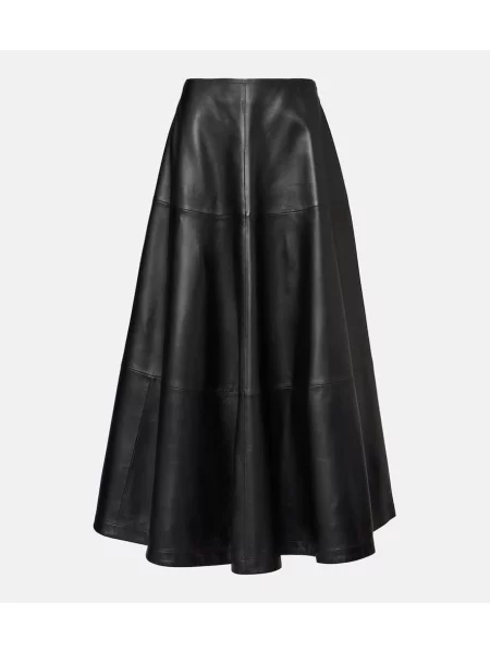 Spódnica skórzana Altuzarra do kolan czarna