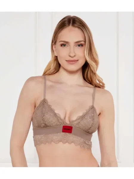 Hugo Bodywear Csipke melltartó barna