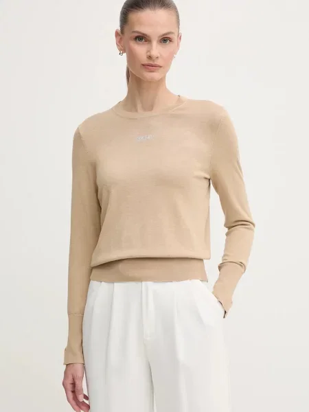 Пуловер Dkny от лека материя бежово