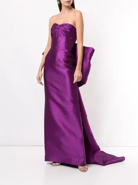 Rochie tip creion Bambah cu funde violet