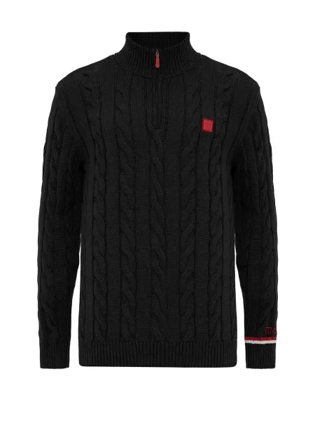 Moxx Paris Svetr námořnická modř / červená černá