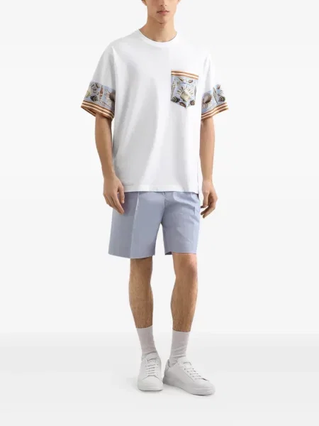 Pantaloni scurți Dolce & Gabbana plisate albastru