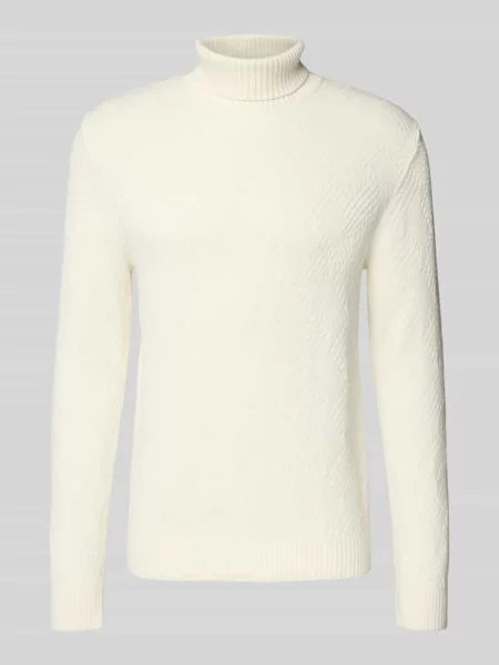 Golf o kroju regular fit z czystej bawełny model ‘TREVOR’ Selected Homme biały