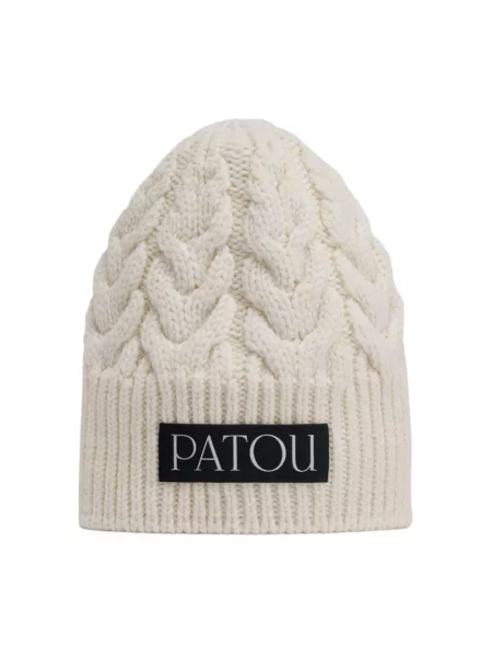 Dzianinowa czapka Patou chunky biała