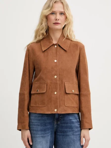 IBlues krótka kurtka zamszowa COSETTA brązowa