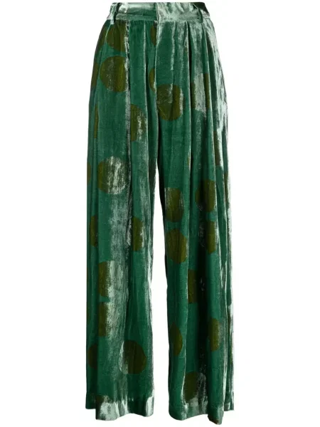 Pantaloni Uma Wang plisate verde