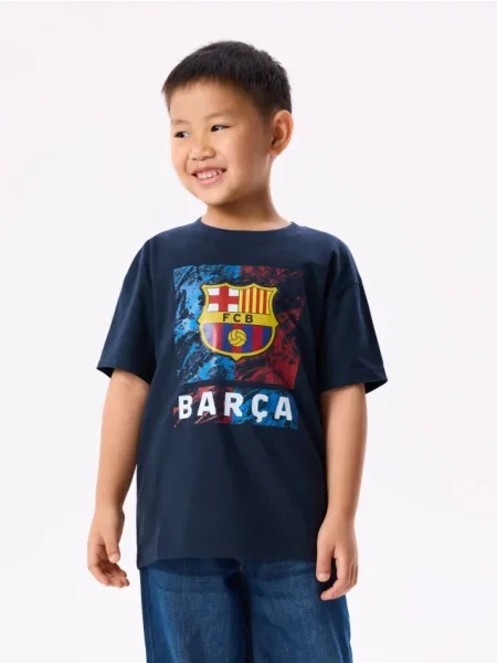 Reserved Футболка FC Barcelona темно-синій синя