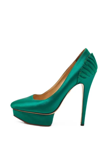 Pantofi cu toc Charlotte Olympia cu platformă verde