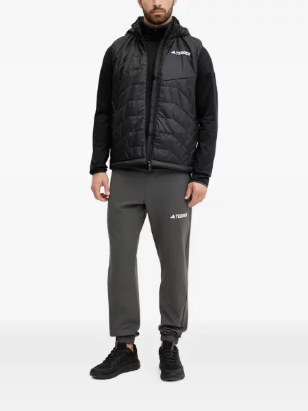 Pantaloni scurți Adidas alergare cu decolteu rotund plasă negru