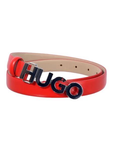 Pasek Hugo Boss skórzany czerwony