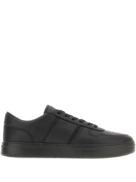 Δερμάτινα sneakers Hogan με κορδόνια μαύρο