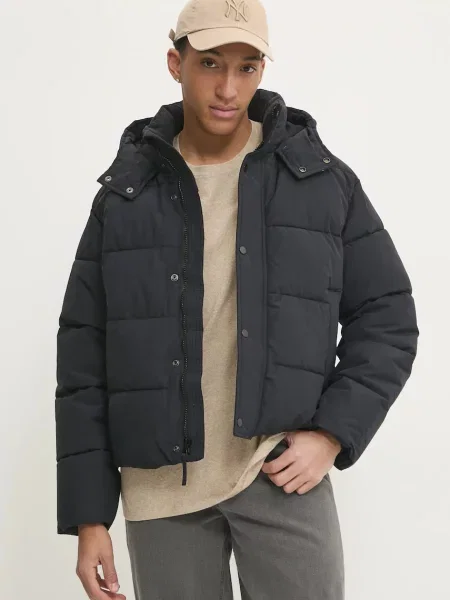 Abercrombie & Fitch geaca barbati de iarna oversize negru