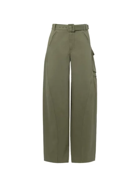 Cu centură pantaloni cargo Self-portrait verde