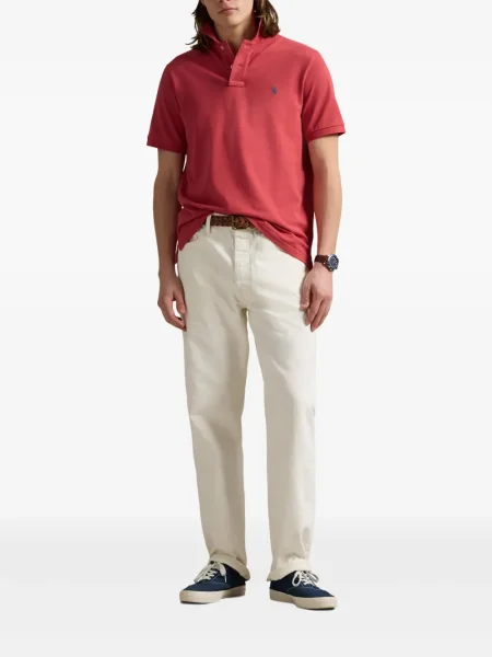 Pletene sportske kratke hlače Polo Ralph Lauren s printom bijela