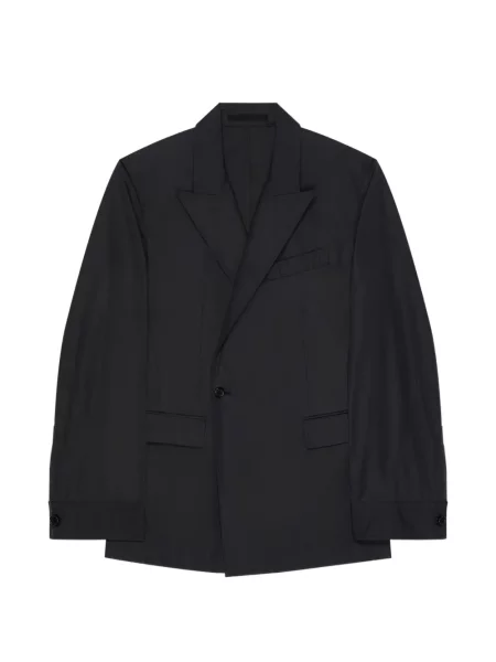 Geacă Givenchy din poplin cu două rânduri de nasturi negru