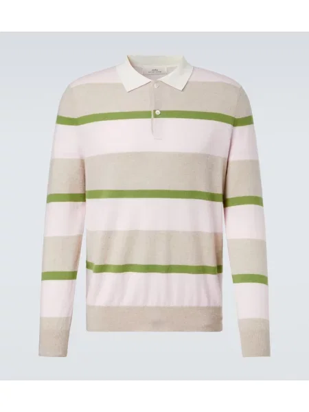 Pulover Arch4 din cașmir cu dungi