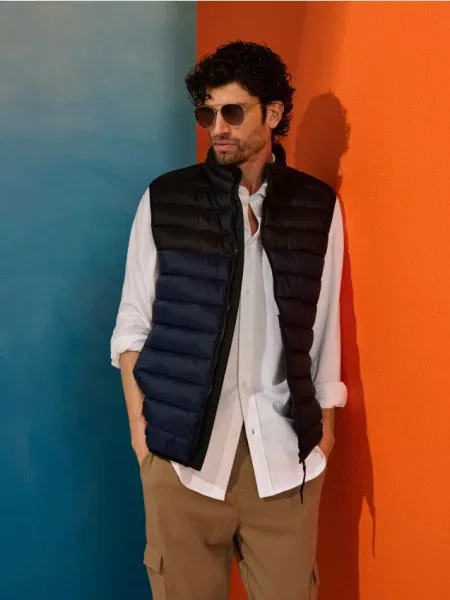 Sinsay Kamizelka puffer granatowy