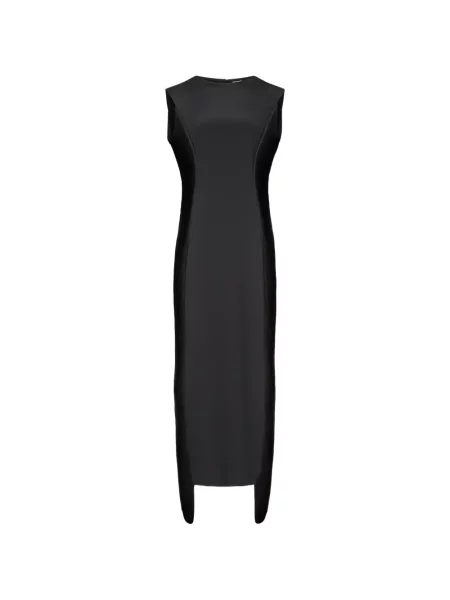 Rochie Fforme cu franjuri asimetrică negru