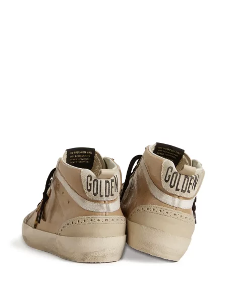 Sneakerși Golden Goose Mid Star cu imagine cu model leopard auriu