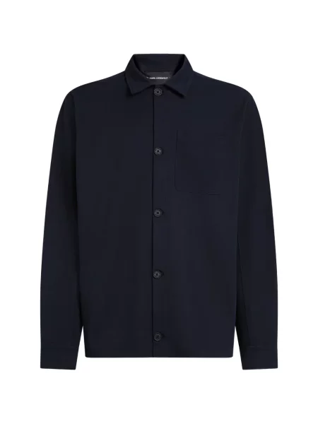 Košile Karl Lagerfeld jersey modrá