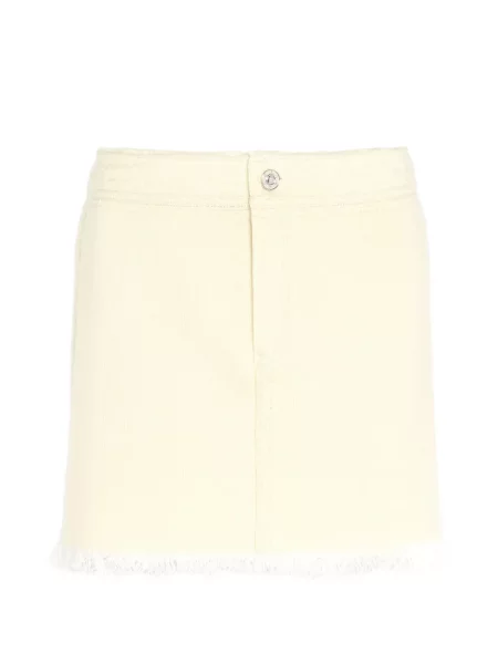 Spódnica jeansowa Barrie z frędzli żółta