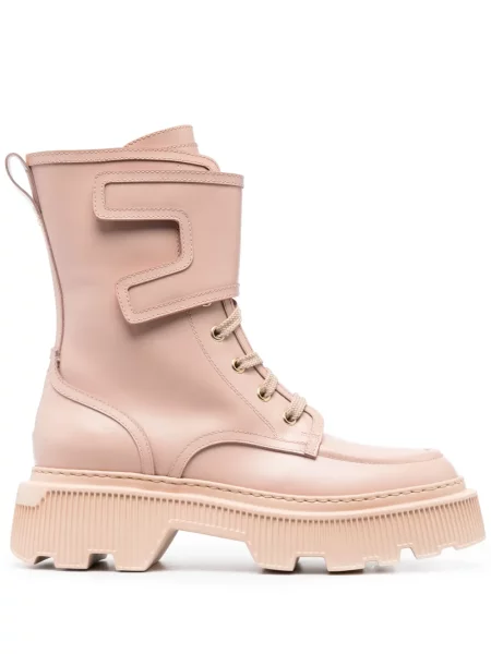 Botine Santoni din piele roz