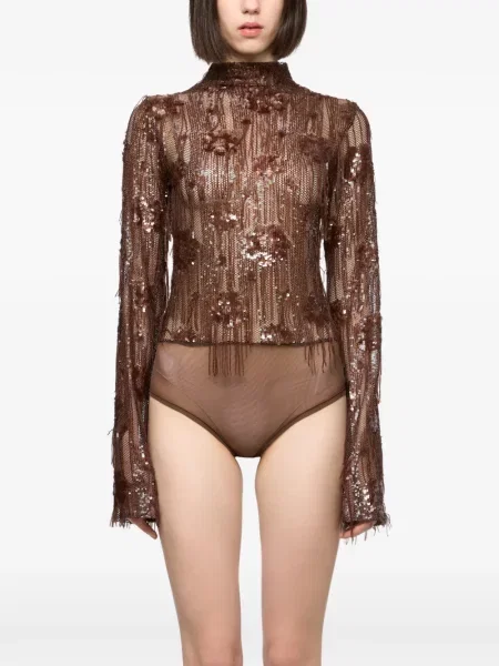 Body Atu Body Couture cu paiete maro