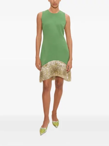 Rochie mini Simon Miller cu franjuri verde