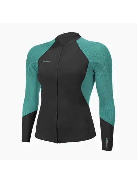 Дамско неопреново яке O'Neill Hyperfreak mm Front Zip Jacket raven/opal черно