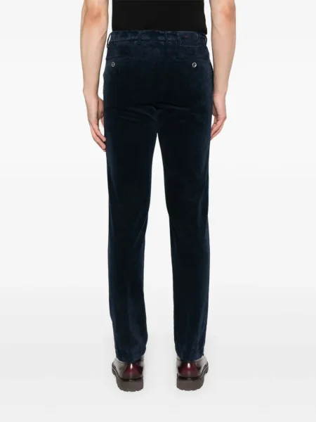 Pantaloni Kiton de catifea cord albastru